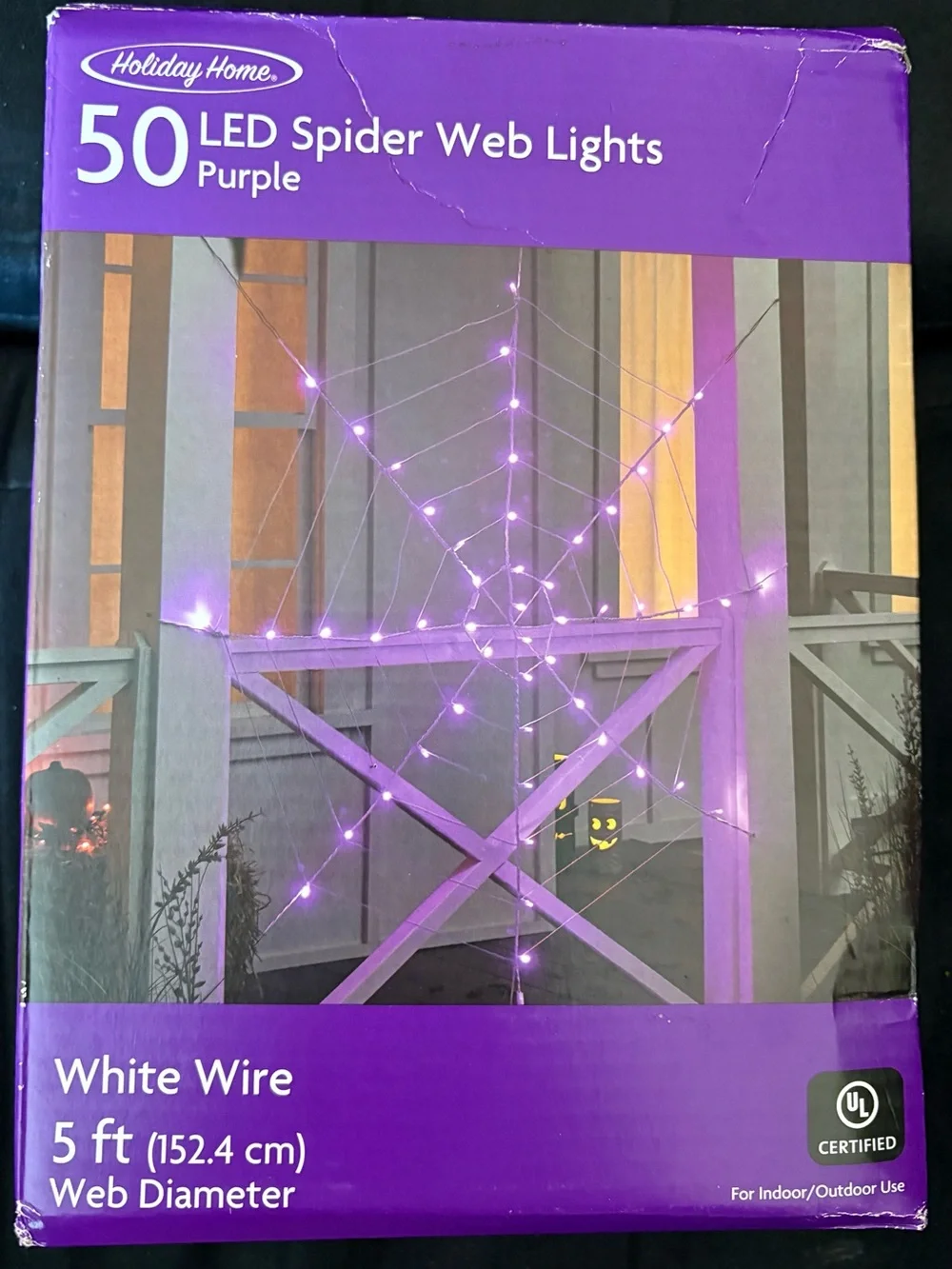 LED Spider Web Lights - Purple
